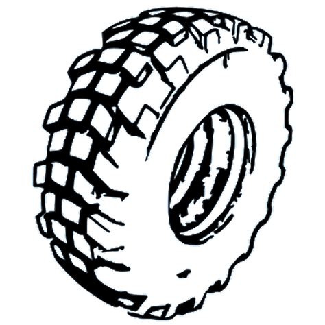 Off Road Tires Vector Clip Art Library