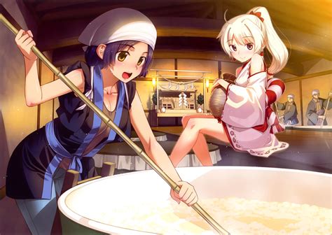 1920x1080 Resolution Two Female Anime Characters In Kitchen Poster