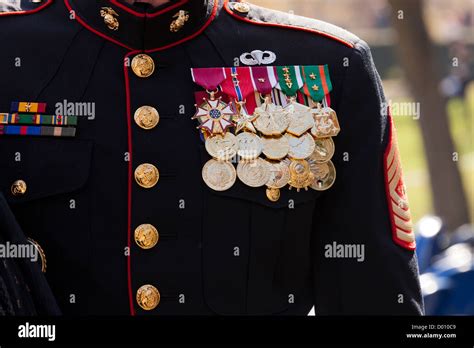 Us Marine Corps Sergeant Major Medals And Badges Stock Photo Royalty