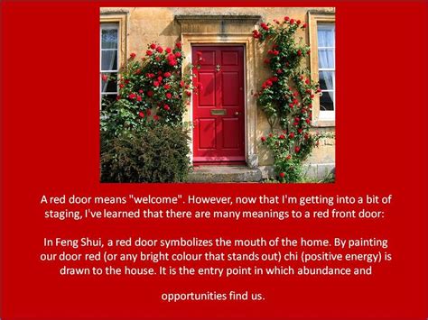 Houses With Red Doors Meaning Dayle Worden