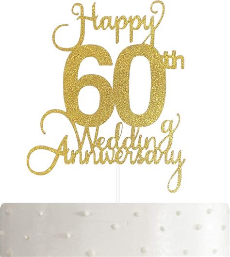 Buy 60th Wedding Anniversary Cake Topper Wedding Anniversary Party