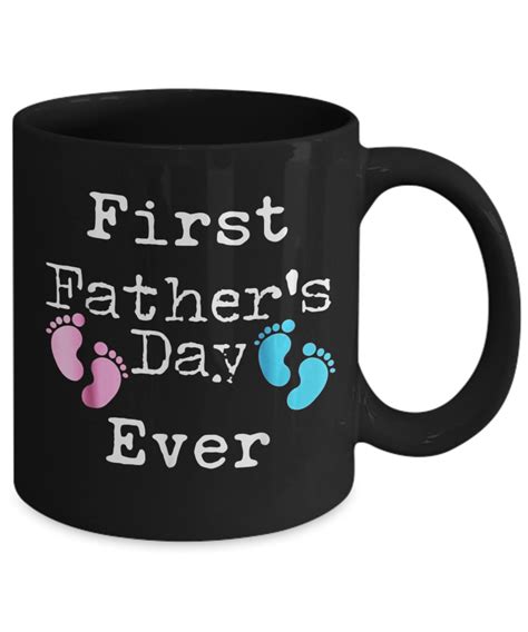 First Fathers Day Ever New Father Of Twins T Mugs Day Dad Father