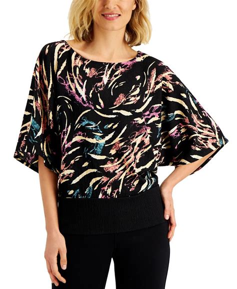 Jm Collection Petite Printed Top Created For Macys And Reviews Tops