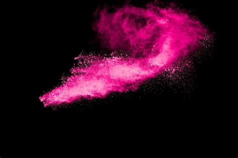 Premium Photo Abstract Pink Powder Explosion On White Background