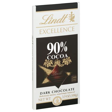 Lindt Excellence 90 Cocoa Dark Chocolate Candy Bar 35 Oz Walmart
