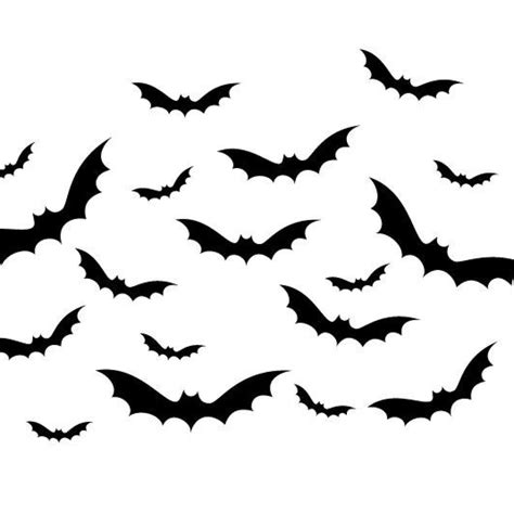 Set Of 18 Bat Wall Decals Halloween B355 Designed Beginnings
