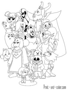 Alice in wonderland caterpillar coloring pages. Undertale coloring pages | Print and Color.com