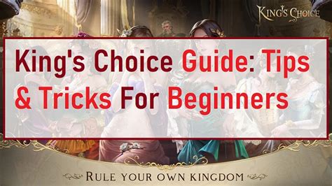Kings Choice Guide Tips Cheats And Strategies Mrguider
