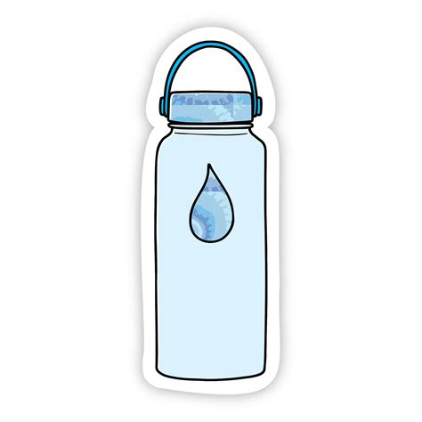 Water Bottle Blue Aesthetic Sticker Big Moods