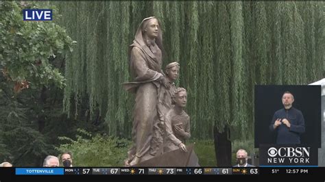 statue of mother cabrini unveiled in lower manhattan youtube