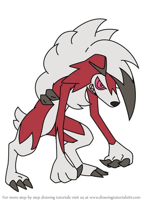 Lycanroc Midnight Form Pokemon Sun And Moon Coloring Page Free
