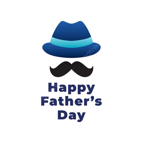 Happy Fathers Day Vector Design Images Happy Fathers Day Concept Hat