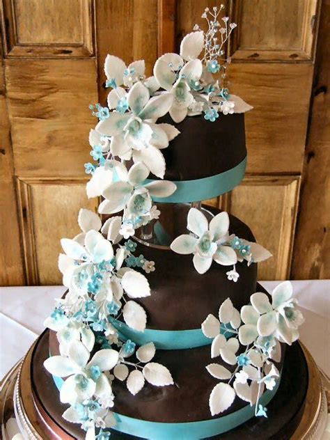 Elegant Turquoise Wedding Cake Turquoise Wedding Cake Chocolate
