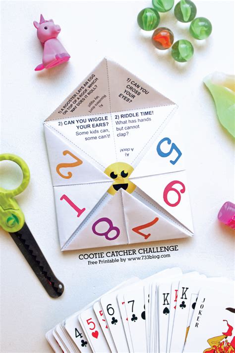 free printable cootie catcher kids game