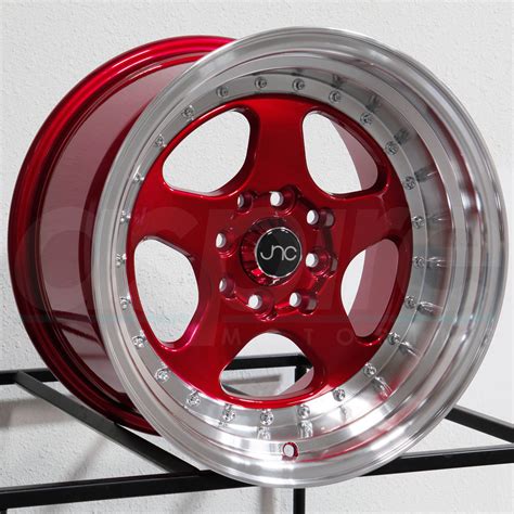 One 17x9 Jnc 010 Jnc010 5x100 25 Candy Red Machine Lip Wheel New Wheels