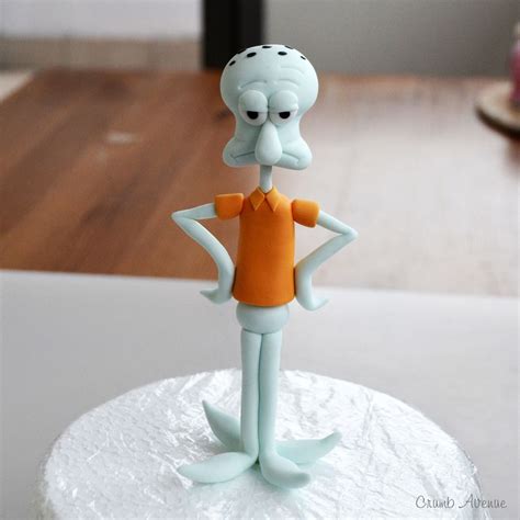 Squidward Tentacles With Images Cake Topper Tutorial Spongebob Cake Spongebob Birthday Cake