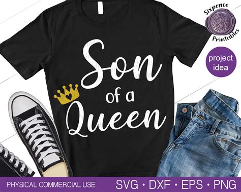 Son Of A Queen Svg Crown Clipart Mom And Son Shirt Svg Son Svg Etsy Uk