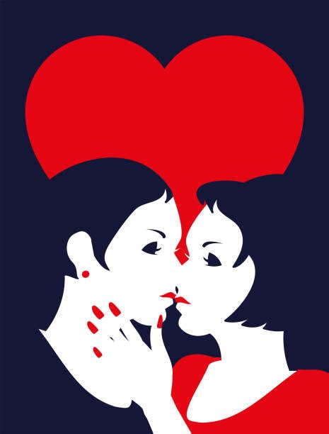 Best Lesbians Kissing Illustrations Royalty Free Vector Graphics