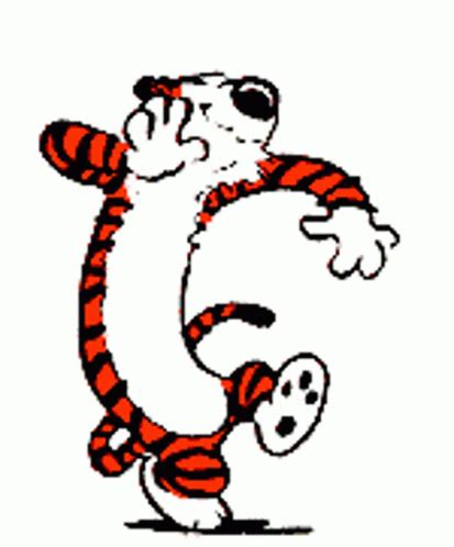 Calvin And Hobbes Happy Dance Sticker Calvin And Hobbes Happy Dance