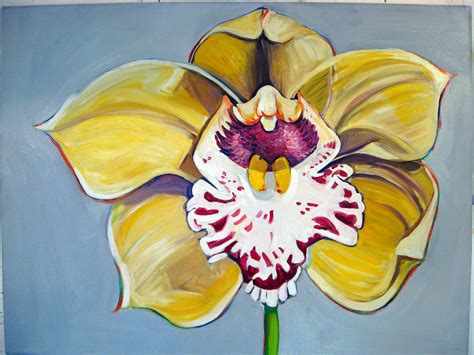 My painting journal… yellow orchid. Yellow Orchid | Art, Yellow orchid, Painting