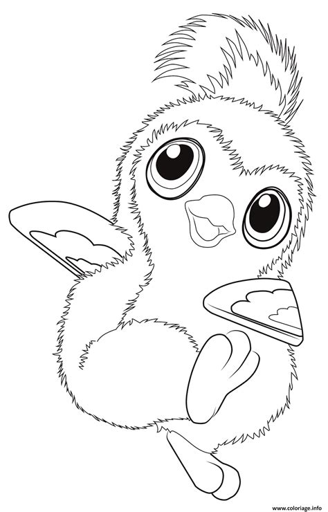 Printable hatchimals lamblet coloring page. Coloriage Cute Pengualas From Hatchimals dessin