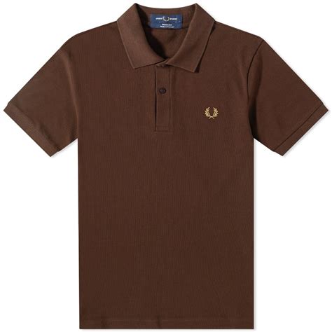 Fred Perry Pique Shirt Rich Brown End