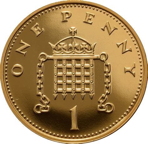 2008 Gold Proof One Penny Piece 1p Crowned Portcullis £79570