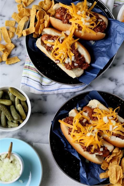 If you want to be #fueledbyjoy call. Chili Cheese Dogs (Joy The Baker) | Chili cheese dogs ...