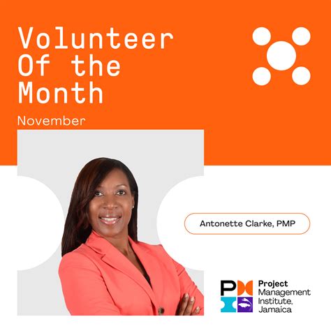 Volunteer Of The Month November Pmi Jamaica