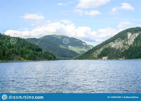 Far View Over The Lake To The Mountains Stock Image Image Of Plant