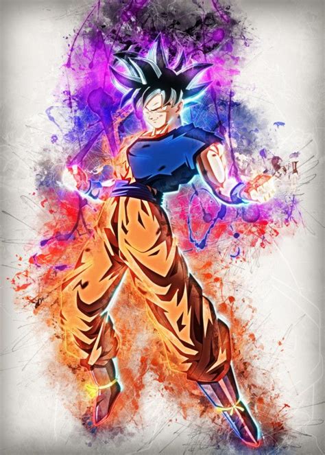 Goku Ultra Instinct Poster By Trần Văn Dũng Displate Dragon Ball