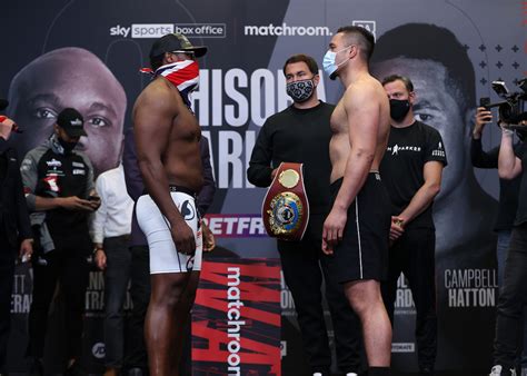 Photos And Video Joseph Parker Vs Derek Chisora Weigh In