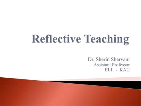 Reflectiveteachingleadstobetterprofppt