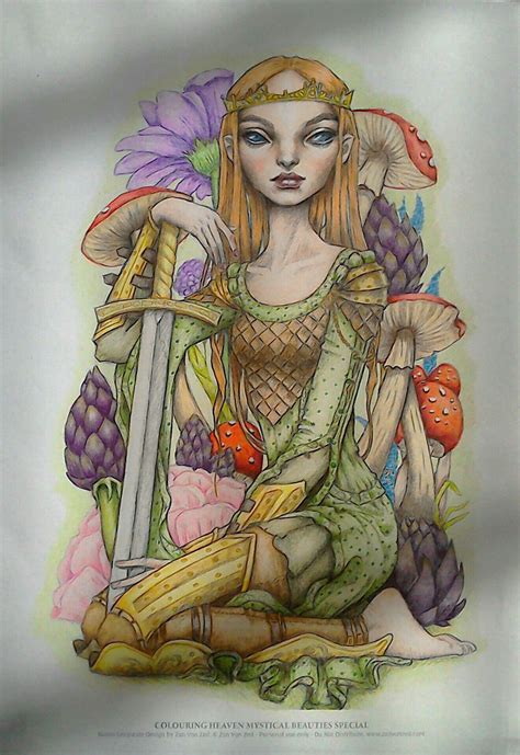 From the book Colouring Heaven, featuring artist Zan Von Zed. | Coloring inspiration, Colouring 