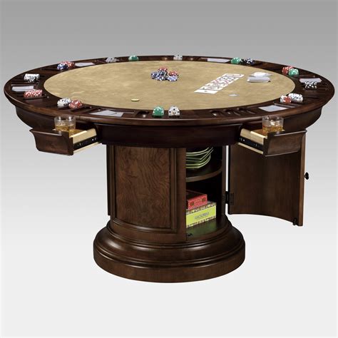 Original pale yellow finish and upholstery. Howard Miller Ithaca Game Table - Poker Tables at Hayneedle