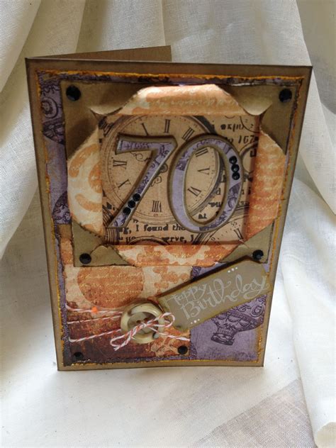 70th Birthday Card Papermania Chronology Collection 65th Birthday