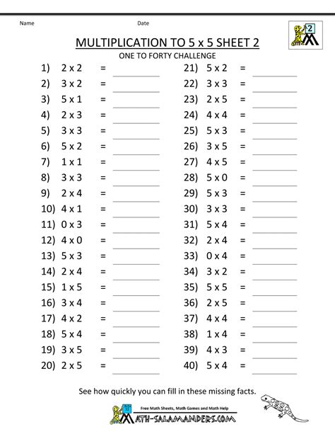 Introduction To Multiplication Worksheets 2nd Grade Worksheets Free