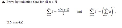 Solved Prove By Induction That For All N ∈ N Xn K 1 K N N