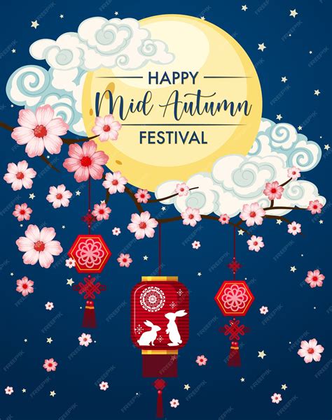 Premium Vector Chinese Mid Autumn Festival Background