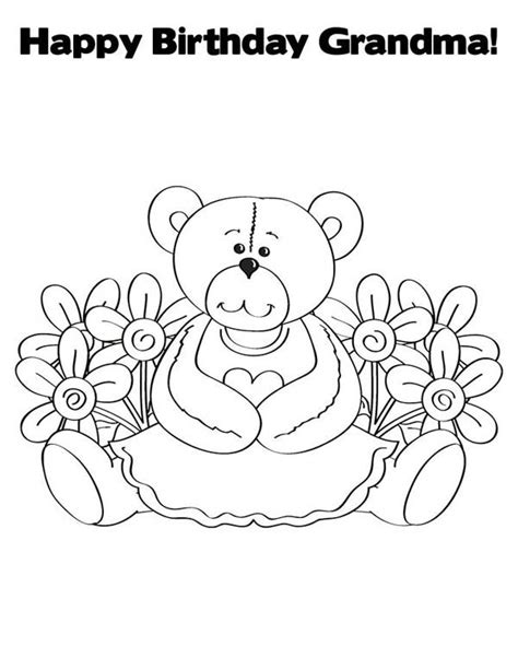 Llll hundreds of printable grandma & grandpa coloring pages and books. Happy Birthday Grandma Coloring Page : Color Luna