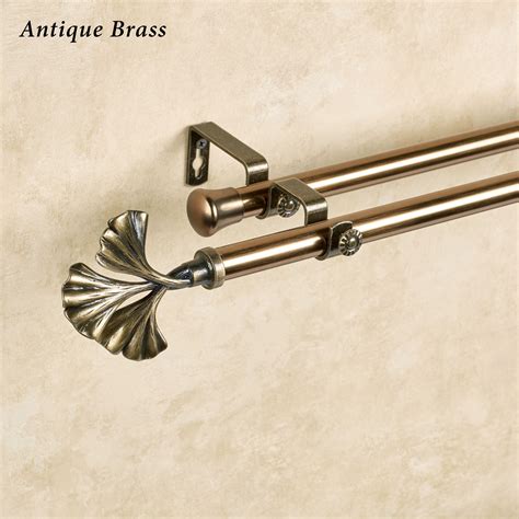 Fortune Ginkgo Leaf Double Curtain Rod Set