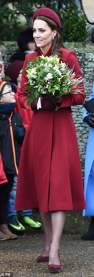 Kate S Fashion Blitz Duchess Stuns In Wwii Style Burgundy Coat