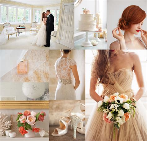 What color would look good on your bridesmaids? Blush Cream & Coral Wedding Inspiration Board