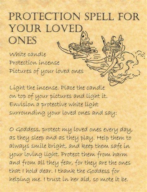 Protection Spell For Your Loved Ones BOS Page Book Of Shadows Pages Wicca Witchcraft Spell