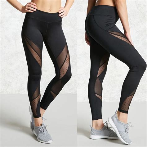 High Waist Stretch Mesh Patchwork Yoga Pants Sport Leggings Under 20 Plus Shipping On Sale