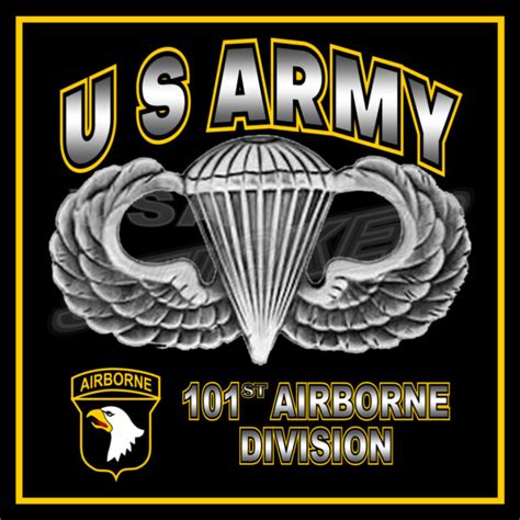 Us Army 101th Airborne Division Wings Sticker Usa Military Stickers