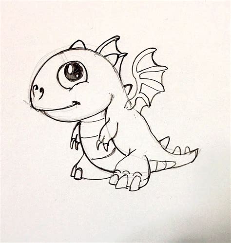Simple Dragon Drawing At Getdrawings Free Download