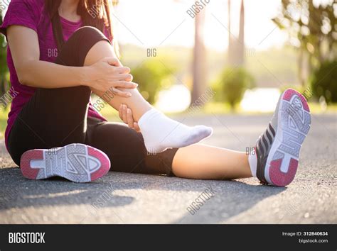 Ankle Sprained Young Image And Photo Free Trial Bigstock
