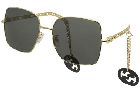 gucci gg0724s sunglasses women s fashion square removable heart chain earrings