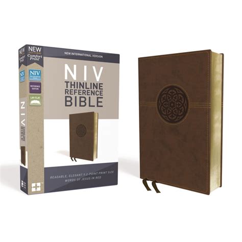 Niv Thinline Reference Bible Comfort Print Brown